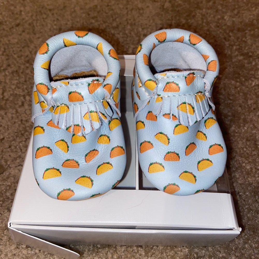Freshly picked taco moccasin baby shoe size 2